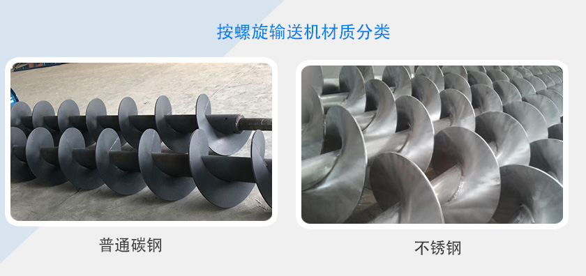 按螺旋輸送機材質(zhì)分類