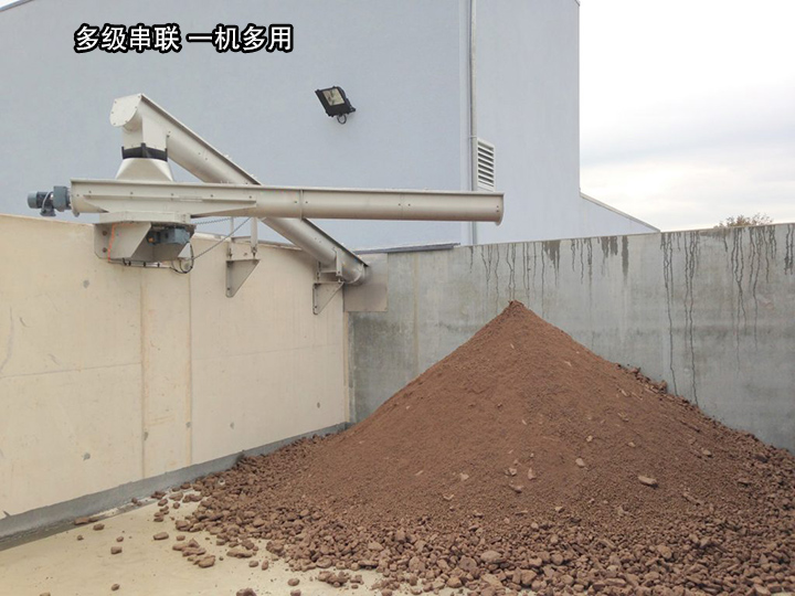 污泥輸送可多級串聯(lián)式安裝，超長間隔輸送物料